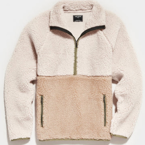 NEW! Todd Snyder Men's Sherpa Colorblock Pullover - Picture 1 of 5